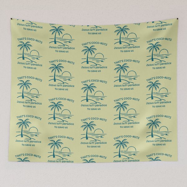 Item preview, Coconuts Jesus Saves John 316 Love Palm Tree Tropical Beach Summer Green designed and sold by Forevermore.