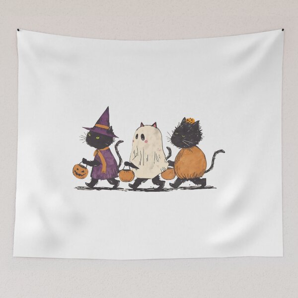 Item preview, funny Halloween retro cat lover Spooky season gift designed and sold by Amzkao.