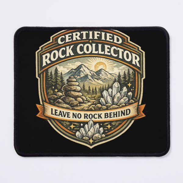 Item preview, Certified Rock Collector, Vintage Rockhound Badge, Geology and Hiking Adventure Design designed and sold by TulipsArtDesigns .
