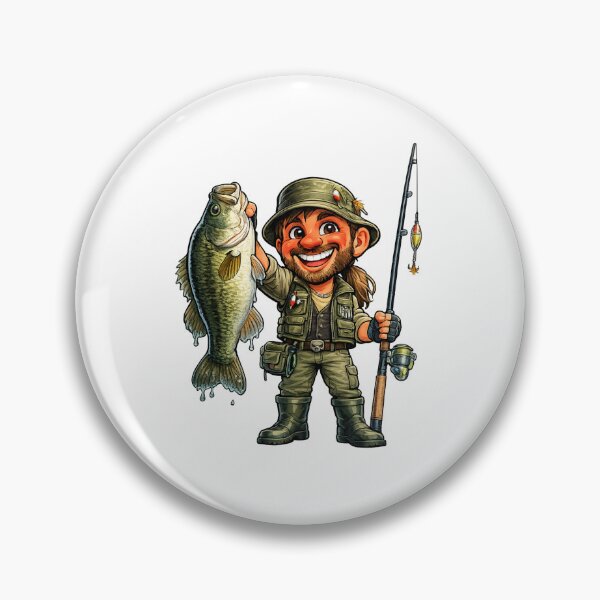 Item preview, Funny Fisherman Cartoon designed and sold by AlexLineArt.