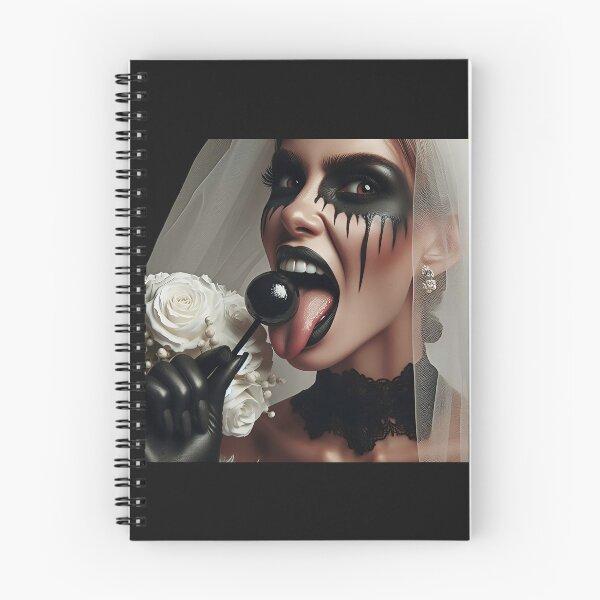 Item preview, Goth Bride Licking Black Lollipop designed and sold by Voodoo Store Paranormal Collections.