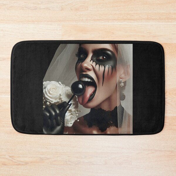 Item preview, Goth Bride Licking Black Lollipop designed and sold by Voodoo Store Paranormal Collections.