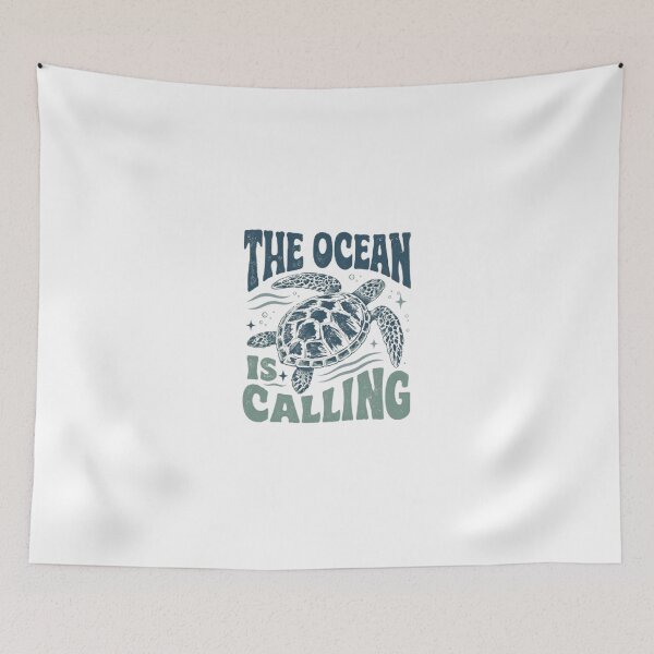 Item preview, The Ocean Is Calling Sea Turtle Vintage Beach Graphic designed and sold by AveniaOficial.