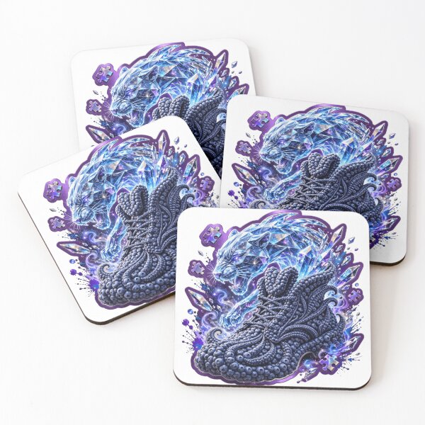 Item preview, Blueberry Crystal Panther Fantasy Footwear Sticker designed and sold by Imaginarium of Chaos falcon88 .