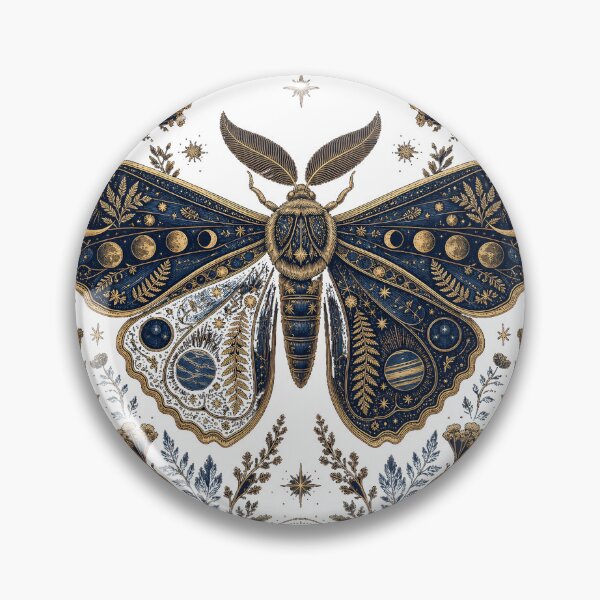 Item preview, Mystical moth moon phases celestial illustration designed and sold by puredevn.