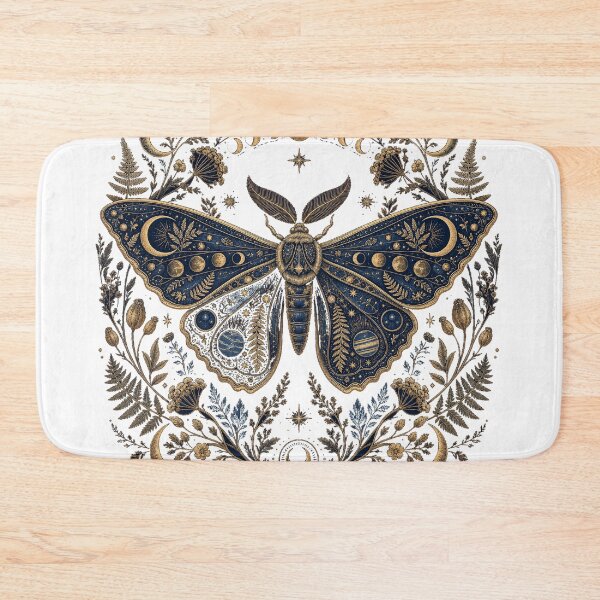 Item preview, Mystical moth moon phases celestial illustration designed and sold by puredevn.