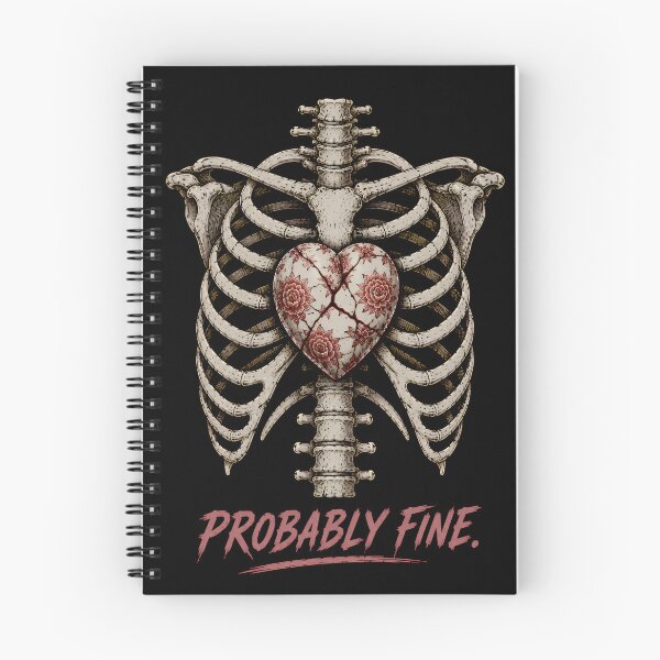 Item preview, Probably Fine Skeleton Heart Design designed and sold by Dead Signal Archives.