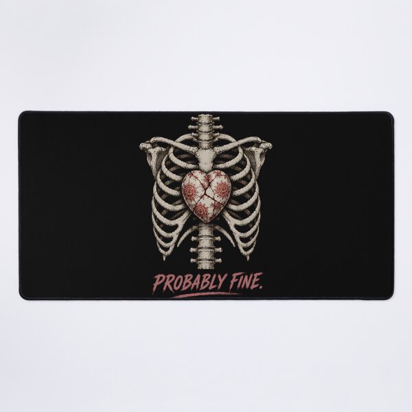 Item preview, Probably Fine Skeleton Heart Design designed and sold by Dead Signal Archives.
