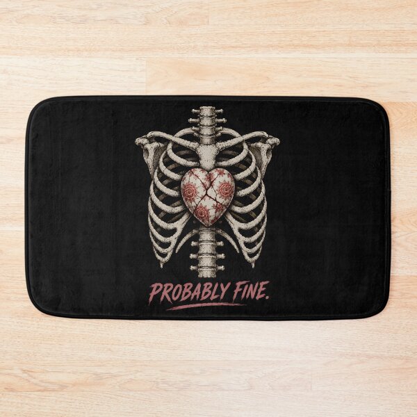 Item preview, Probably Fine Skeleton Heart Design designed and sold by Dead Signal Archives.