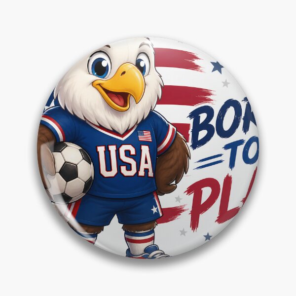 Item preview, Born to Play USA Soccer Eagle . Patriotic Football Mascot  designed and sold by aminz4.