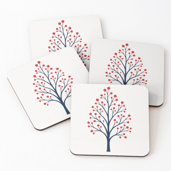 Item preview, Midnight Rowan Navy and Red Tree designed and sold by OpenFieldNotes.