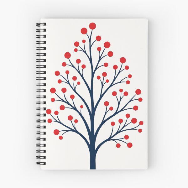 Item preview, Midnight Rowan Navy and Red Tree designed and sold by OpenFieldNotes.