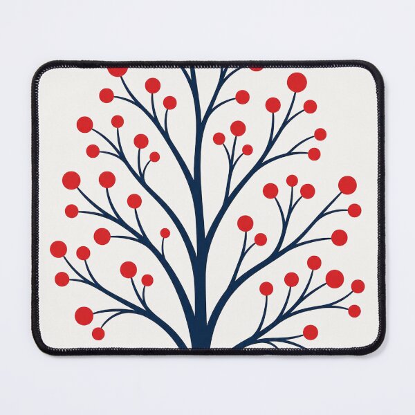 Item preview, Midnight Rowan Navy and Red Tree designed and sold by OpenFieldNotes.
