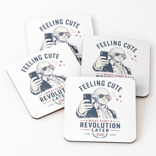 Item preview, Feeling Cute Might Start a Revolution Later Shirt | George Washington Selfie | USA 250 | 4th of July Patriotic designed and sold by Lina Caro.