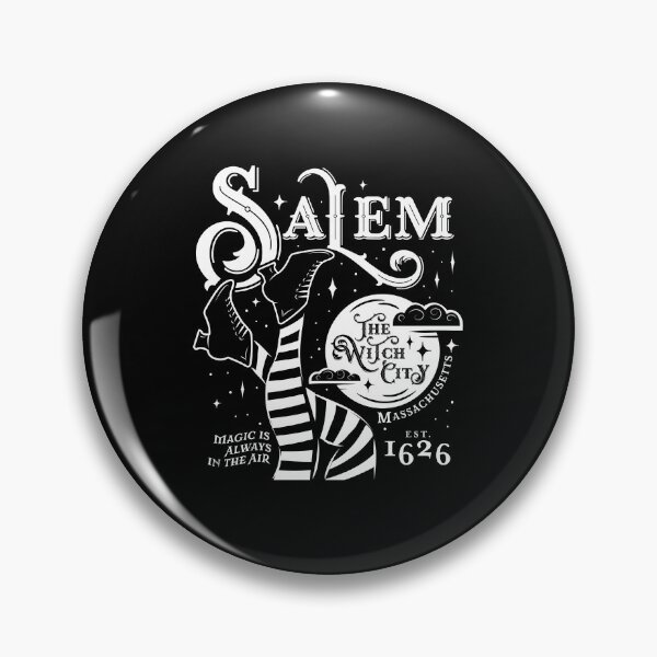 Item preview, Salem Established 1626 Logo with sexy Witch legs white color designed and sold by Jdawnink.