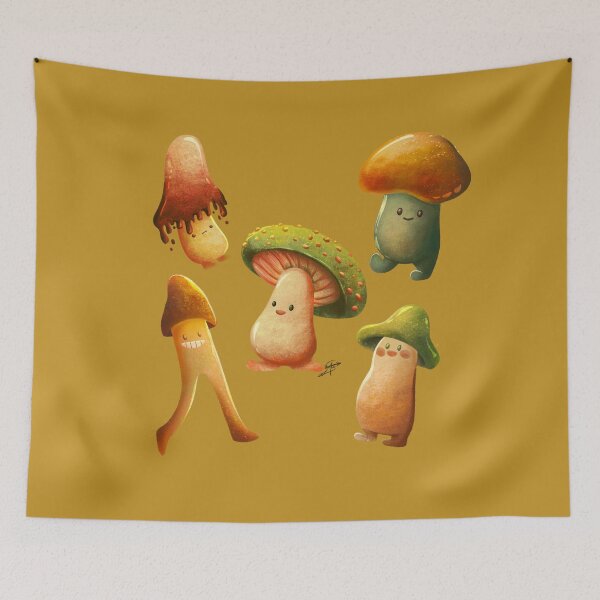 Item preview, A group of adorable magical mushrooms designed and sold by CorazonDQuetzal.