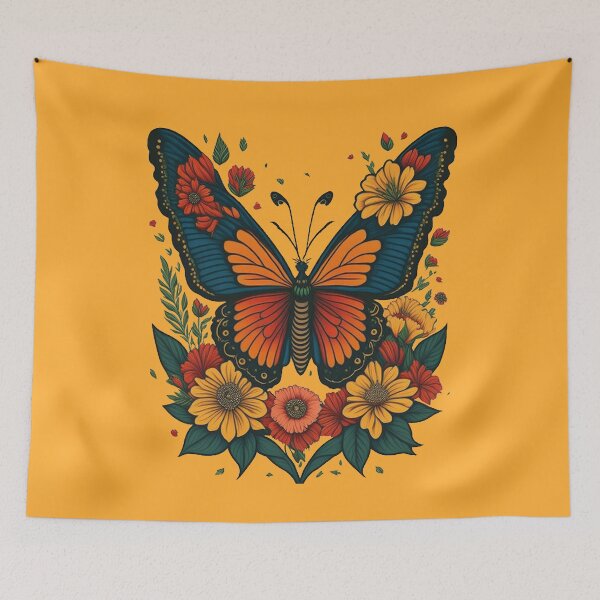Item preview, Butterfly Floral - Tattoo Art  designed and sold by FlosArtPrintShop.