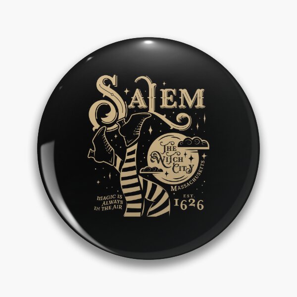 Item preview, Salem Established 1626 Logo with sexy Witch legs beige color designed and sold by Jdawnink.