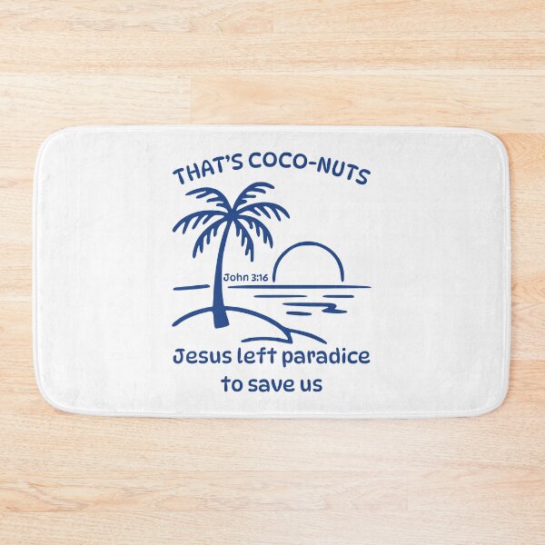 Item preview, Coconuts Jesus Saves John 316 Love Palm Tree Tropical Beach Summer Blue designed and sold by Forevermore.