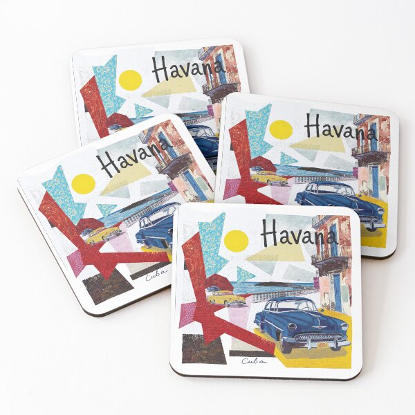 Item preview, Havana – Vintage Painted Travel Art Print | Cuba Classic Car Poster designed and sold by OzzFrequency.