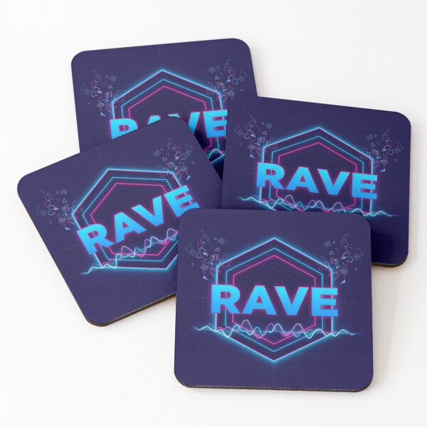 Item preview, RAVE Neon Hexagon – Cyberpunk Synthwave Geometric Design designed and sold by PatsiRose.