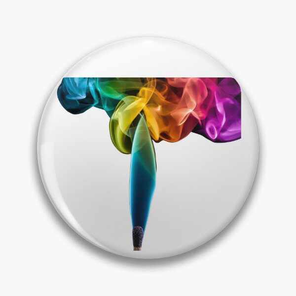 Item preview, High-Contrast Rainbow Smoke Matchstick - Colorful Abstract Ink Art designed and sold by alalame.