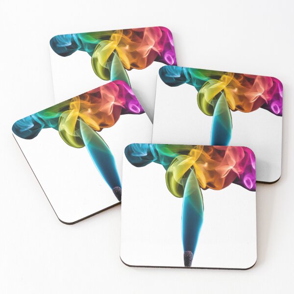 Item preview, High-Contrast Rainbow Smoke Matchstick - Colorful Abstract Ink Art designed and sold by alalame.
