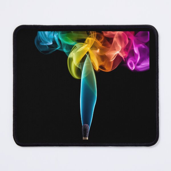 Item preview, High-Contrast Rainbow Smoke Matchstick - Colorful Abstract Ink Art designed and sold by alalame.
