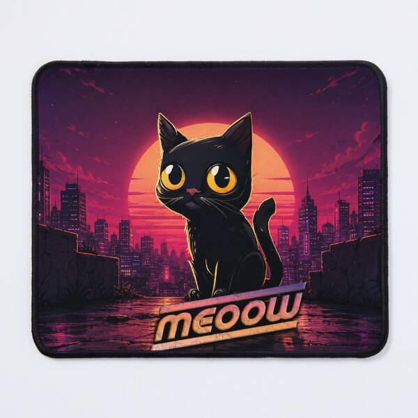Item preview, Meow: Neon Night Guardian designed and sold by Fei Long Design Hub.