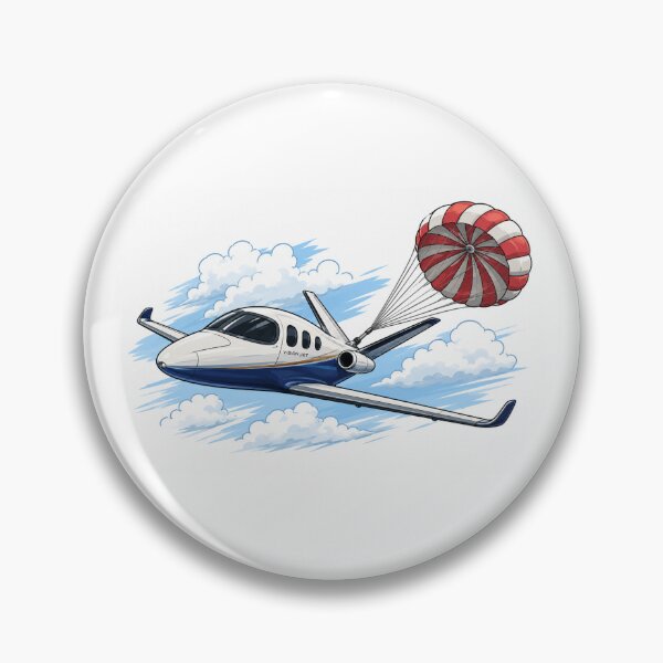 Item preview, vision jet with parachute deployed CAPS funny pilots designed and sold by PilotandPlane.