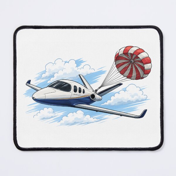 Item preview, vision jet with parachute deployed CAPS funny pilots designed and sold by PilotandPlane.