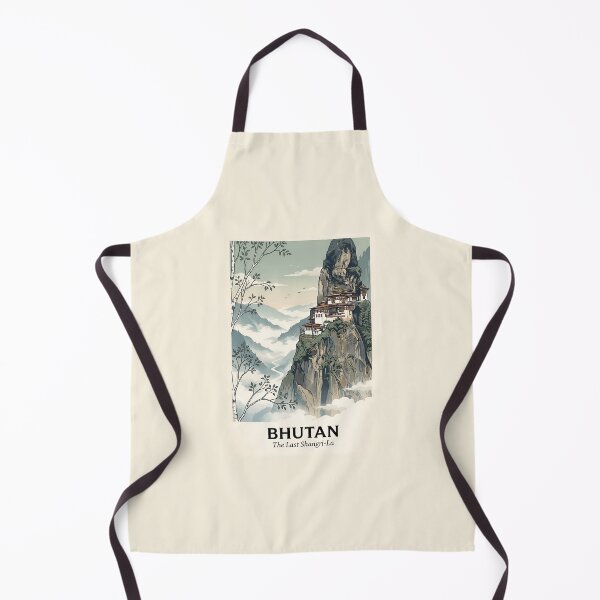 Item preview, Bhutan Tigers Nest Vintage Minimalist Poster designed and sold by DuckOddity.