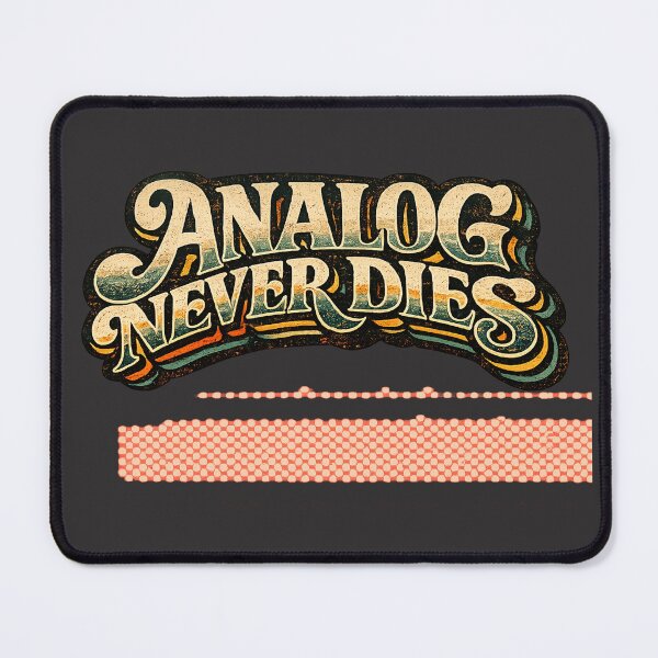 Item preview, Analog Never Dies Retro Photography Typography Shirt designed and sold by Golden Era Studio.