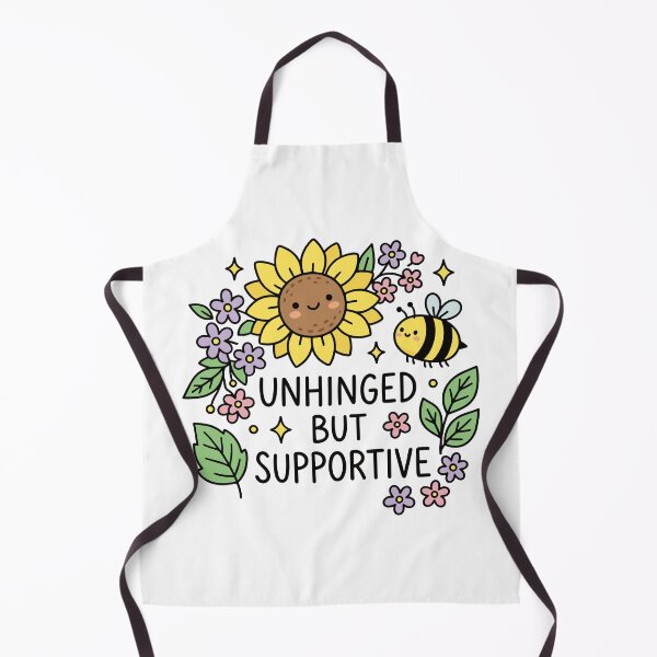 Item preview, Unhinged But Supportive Funny Sunflower Bee Mental Health designed and sold by TavellynArt.
