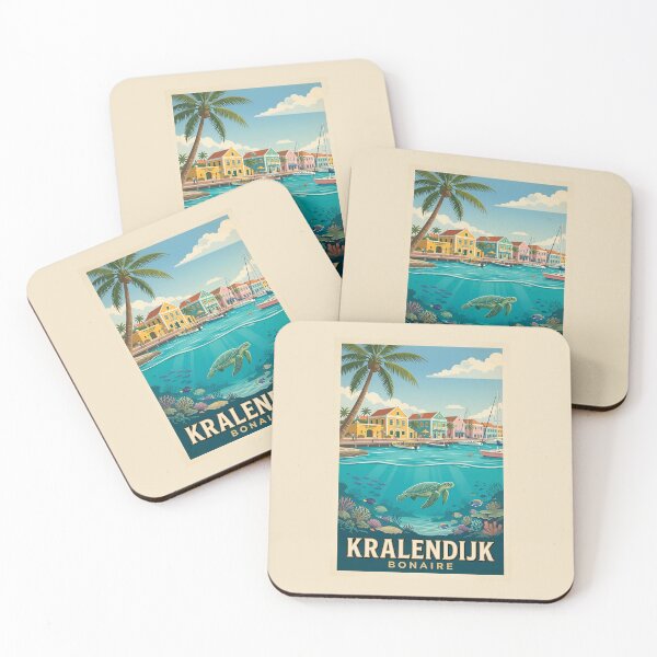 Item preview, Bonaire City Kralendijk Vintage Travel Poster designed and sold by DuckOddity.