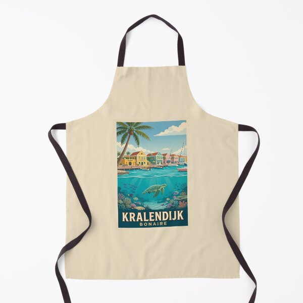 Item preview, Bonaire City Kralendijk Vintage Travel Poster designed and sold by DuckOddity.