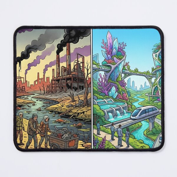 Item preview, Two Futures: Industrial Dystopia vs Green Utopia Art designed and sold by Daniela`s shop.