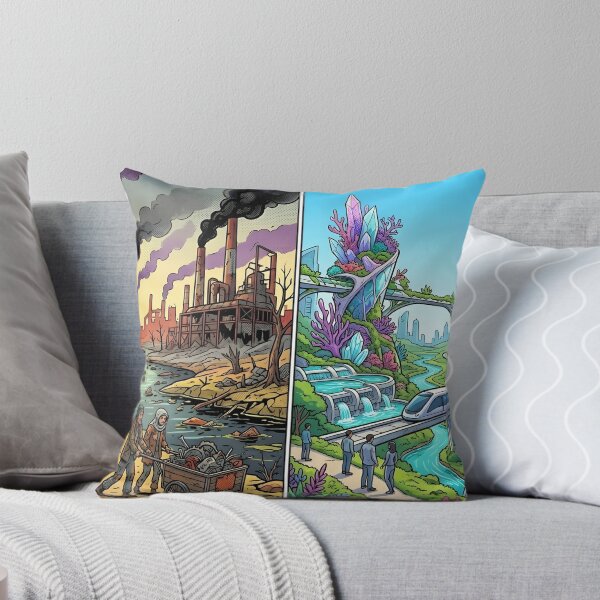 Item preview, Two Futures: Industrial Dystopia vs Green Utopia Art designed and sold by Daniela`s shop.