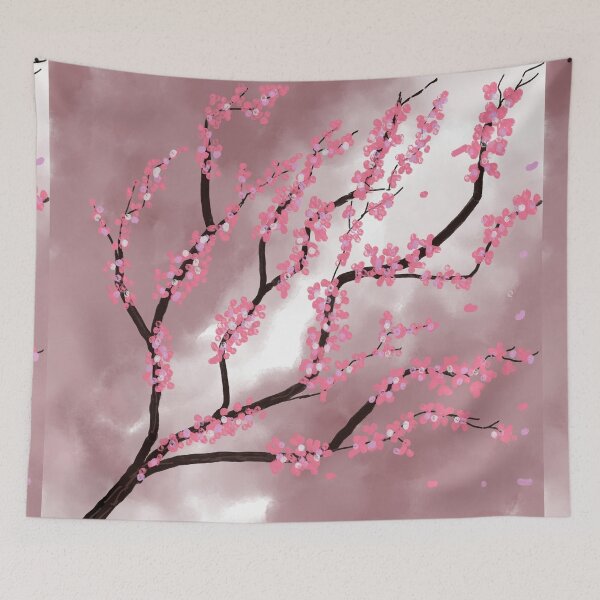 Item preview, Blush Sakura Bloom | Cherry Blossom Branch Digital Painting designed and sold by GemniShop.
