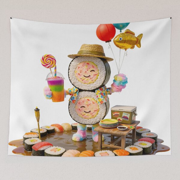Item preview, Social Vibes 'Snack & Splash' :: Sushi Kickback designed and sold by Communication Optimists.