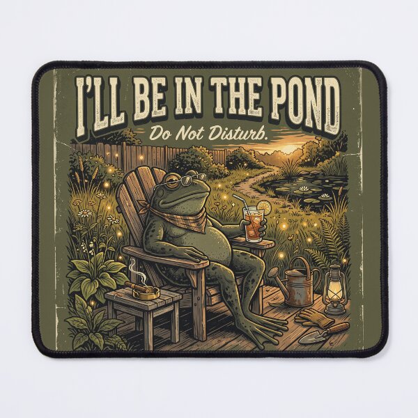 Item preview, I'll Be in the Pond Funny Frog Shirt | Vintage Frog Sweet Tea Relaxation Graphic Tee designed and sold by DmaarGroup.