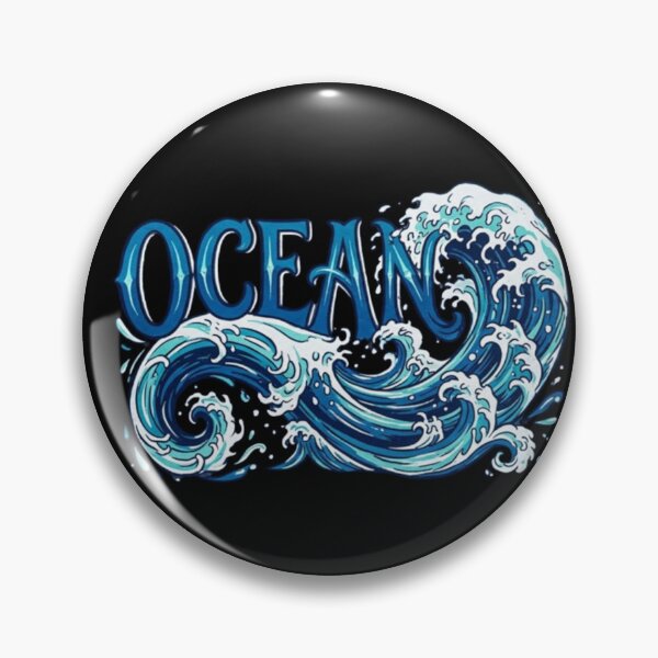 Item preview, Ocean Typography Waves – Artistic Sea Design designed and sold by Dogandesighn.