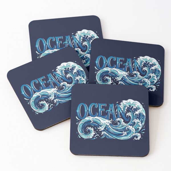 Item preview, Ocean Typography Waves – Artistic Sea Design designed and sold by Dogandesighn.