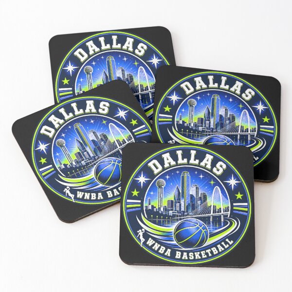 Item preview, Dallas Women’s Basketball Skyline Emblem Blue Green Sports Design designed and sold by TKOprintdesigns.