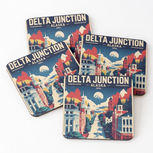 Item preview, Delta Junction Alaska 1950s USA Vintage Travel Tourism designed and sold by TravelersGems.
