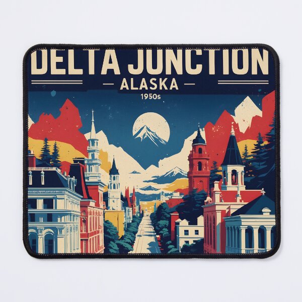 Item preview, Delta Junction Alaska 1950s USA Vintage Travel Tourism designed and sold by TravelersGems.