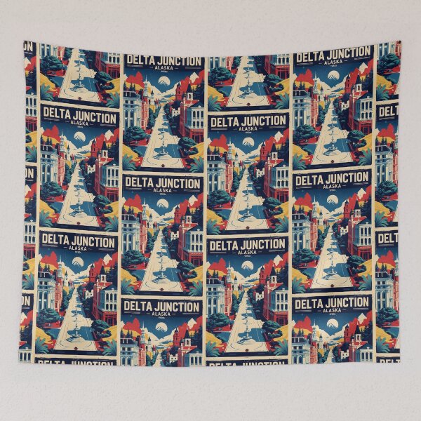 Item preview, Delta Junction Alaska 1950s USA Vintage Travel Tourism designed and sold by TravelersGems.