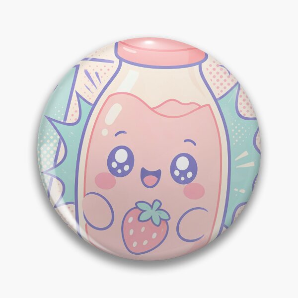 Item preview, Kawaii Strawberry Milk Pop Panels designed and sold by Gift Phrase Studio.