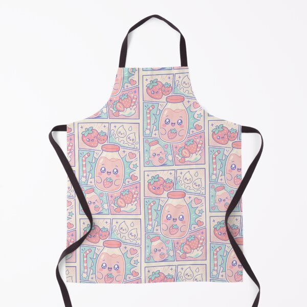 Artikelvorschau, Kawaii Erdbeermilch-Pop-Panels entworfen und verkauft von Gift Phrase Studio.
