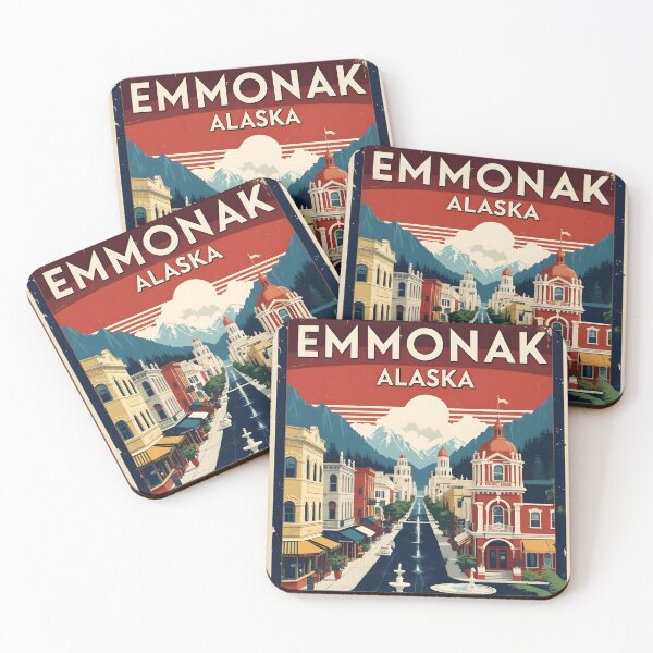 Item preview, Emmonak Alaska 1950s USA Vintage Travel Tourism designed and sold by TravelersGems.